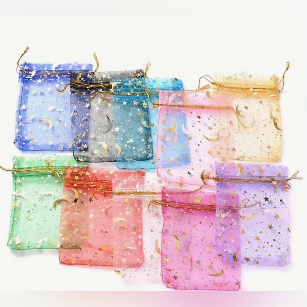 15 Pack Moon Star Organza Storage Gift Bags